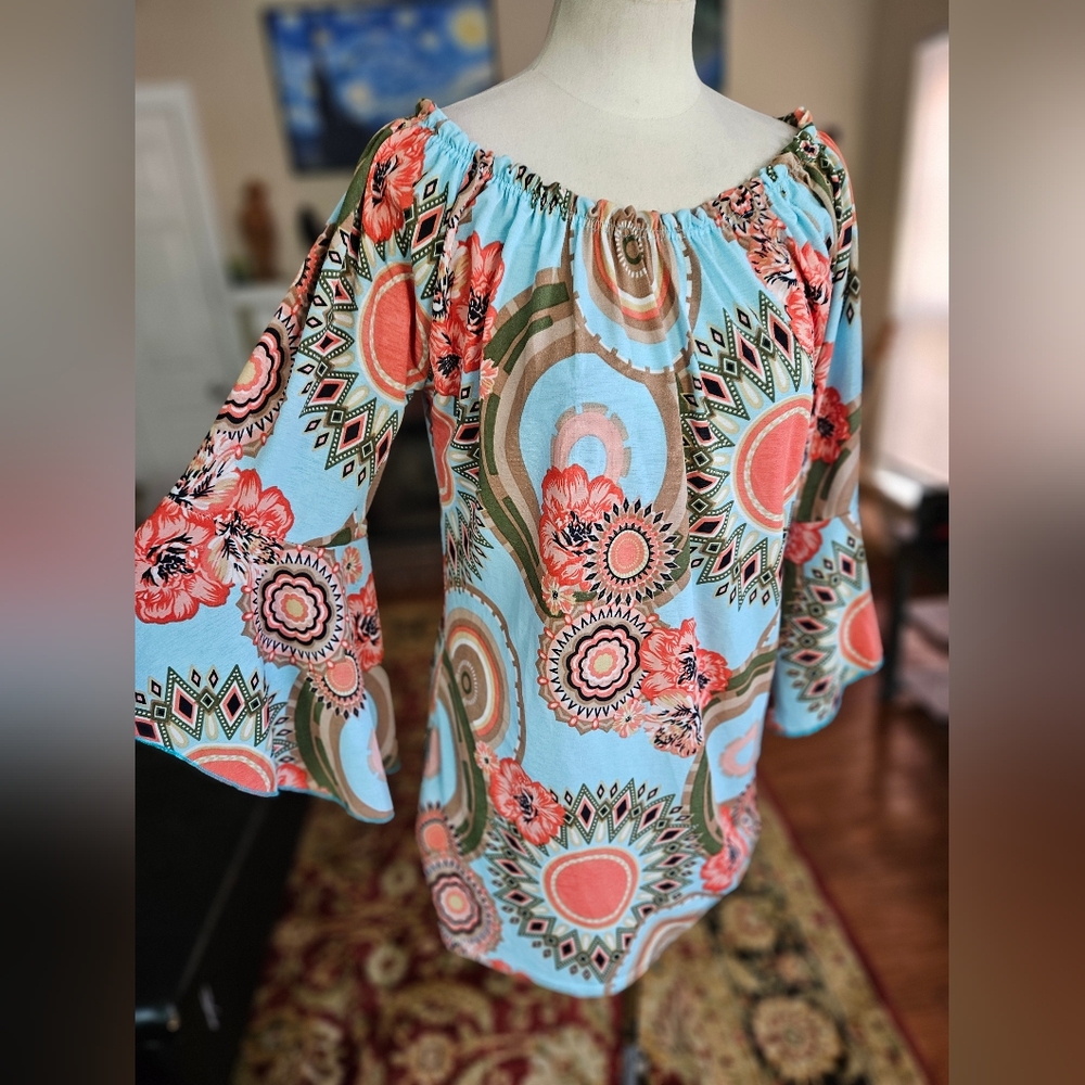 Floral Off-Shoulder Top - Multicolor